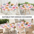 thumbnail image 7 of Happy Halloween Round Table Cloth with Elastic Edge Wrinkle Resistant Washable Pumpkin Spooky Table Covers Table Cloths for Halloween Birthday Wedding Graduation (52in), 7 of 7
