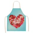 thumbnail image 4 of Tabliers en Lin Imprimé pour Famille, Adulte, Cuisine, Saint-Valentin, 4 of 9