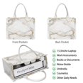 thumbnail image 2 of Large Capacity Tote Bag,White Gold Marble Pattern Handbag Fashion Luxury Tote Bag,15.7"x13"x 5.1" Inches,Laptop Compatible, 2 of 6