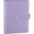 thumbnail image 1 of Leather A5 Ring Binder Planner Notebook Planner with Magnetic Buckle(Inner Paper Not Included)-Purple, 1 of 5