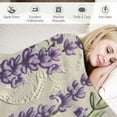thumbnail image 3 of Nawypu Vintage Lavender Floral Flowers Throw Blanket Ultra Soft Warm All Season Decorative Blankets for Bed Chair Car Sofa Couch Bedroom, 3 of 6