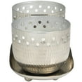 thumbnail image 6 of CosmoLiving by Cosmopolitan 2 Holder Silver Metal Vanilla Marshmallow Scented Cutout Spotted 7 oz 1 Wick Candle with White Wax, (Set of 2), 6 of 8