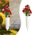 thumbnail image 2 of Artificial Cemetery Flowers, Binkne Silk Memorial Day Rose Flowers Bouquet, Outdoor Grave Flowers for Grave Vase Cemetery Graveyard Headstones, 2 of 9