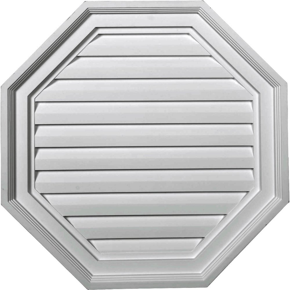 22"W x 22"H x 1 1/8"P, Octagon Gable Vent Louver, NonFunctional