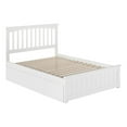 thumbnail image 1 of Leo & Lacey Lit Plateforme Urbain en Bois Massif de Style Ferme avec Rangement Complet, Blanc, 1 of 7