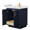 thumbnail image 3 of Wyndham Collection Miranda 30" Wood Single Bathroom Vanity in Dark Blue/Gold, 3 of 6