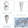 thumbnail image 5 of 1box 40pcs 4 style 304 Stainless Steel Pendants Cone Charm Stainless Steel color 9~21x5~6mm Hole: 1.8~3.2mm 10pcs/style, 5 of 7