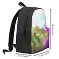thumbnail image 2 of Lsque Pikmin Pattern Adult Backpack – Durable & Lightweight PU Canvas Storage Bag , 15” Laptop Compartment, and Multiple Pockets, 2 of 7