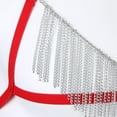 thumbnail image 4 of Arnés de pecho elástico para hombre, correa de Metal, con borlas, traje de escenario, ropa rojo Yuyangstore Sujetador de arnés para hombre, 4 of 8