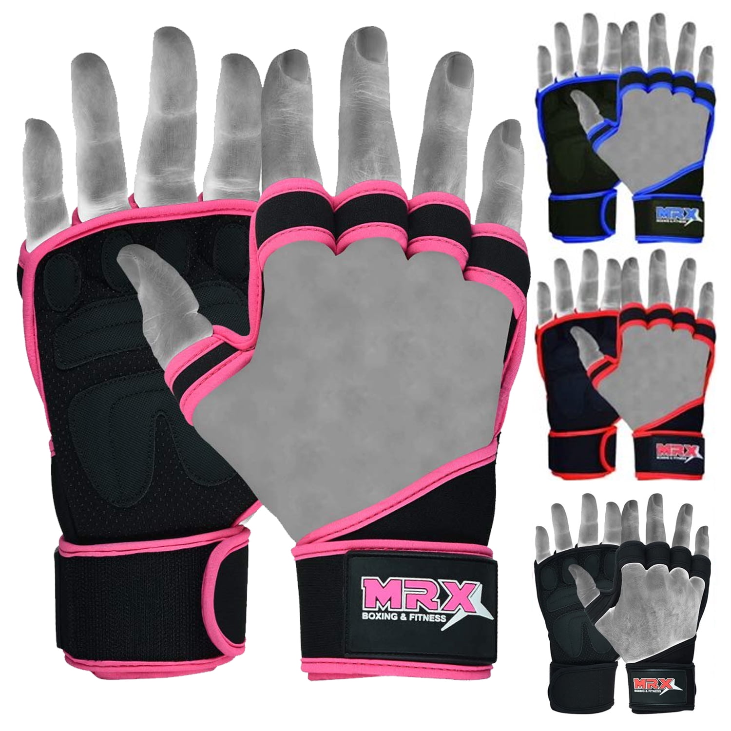 Women Weight Lifting Gloves with Neoprene Wrist Wraps, Sticky Palm