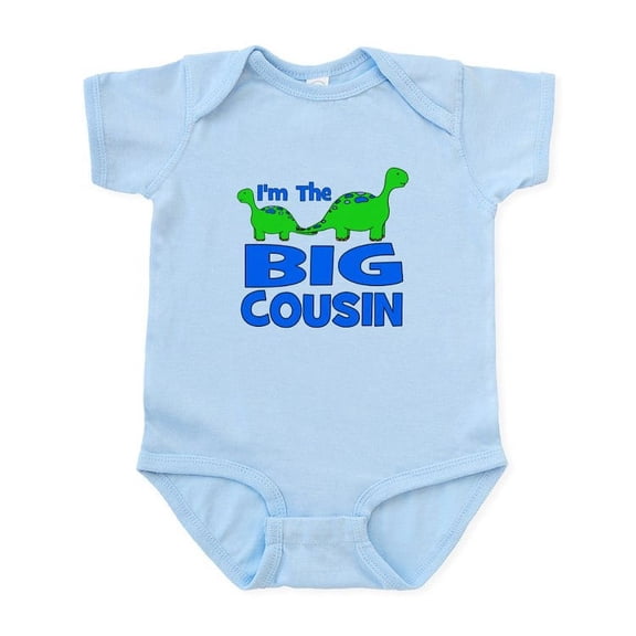 CafePress - I'm The BIG Cousin! Dinosaur Infant Bodysuit - Baby Light Bodysuit, Size Newborn - 24 Months