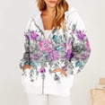 thumbnail image 3 of KBODIU Women Zip Up Hoodies Sweatshirts Girl Fall Casual Drawstring Jackets with Pockets Plus Size Long Sleeve Gradient Print Winter Coats Y2K Fall Hoodie Clothes Outfits, 3 of 6