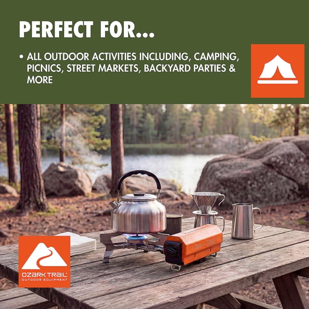Ozark Trail 1-Burner Folding Butane Camping Stove, 5,300 BTU