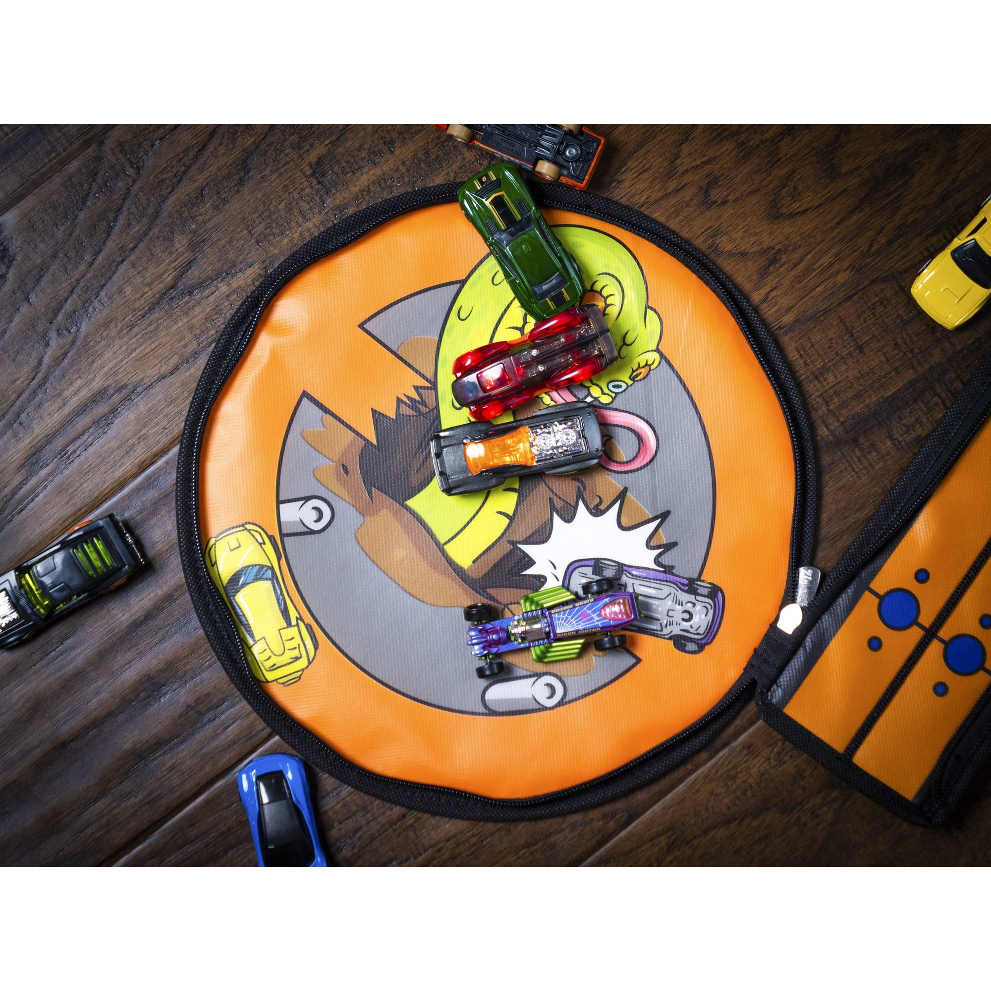 ZipBin Hot Wheels: Wheelie Track Pack Storage Case & Racetrack Mat