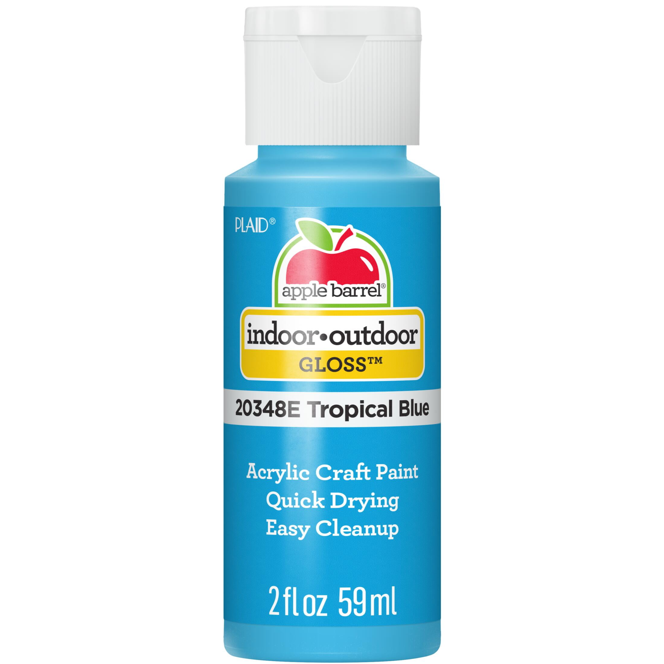 (2 pack) Apple Barrel Acrylic Craft Paint, Gloss Finish, Tropical Blue, 2 fl oz