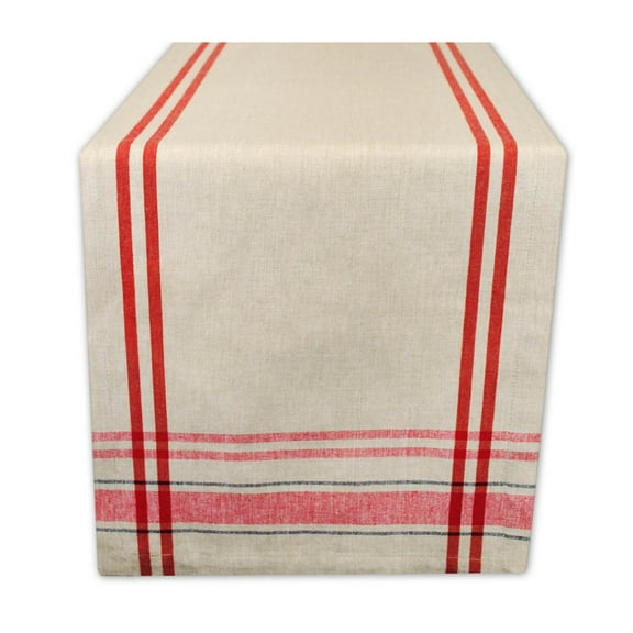 DII Red French Stripe Table Runner