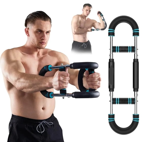 Twister Arm Trainer, Adjustable Power Twister Bar, Chest Shoulder Arm Workout Equipment, Portable Detachable Upper Body Fitness Machine for Home & Gym