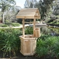 thumbnail image 2 of Shine Company Transitional Cedar Wood Decorative Wishing Well in Beige, 2 of 5