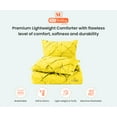 thumbnail image 3 of Queen Comforter Pinch Yellow 300 GSM Plush Siliconized Microfiber Fill Duvet Insert Box Stiched Quilted Fluffy Soft 600 TC Egyptian Cotton Shell with Piping & Pillowcases, 3 of 8
