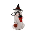 thumbnail image 4 of Halloween Ghost Figurine, Nerd Ghost with Hot Drink, Funny Ghost Statue Halloween Decor for Gift, Cute Spooky Tabletop Ornament for Home, Mantle, Desk & Party Decoration, 4 of 7