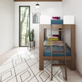 thumbnail image 6 of Max & Lily Bunk Bed, Mid-Century Modern Twin over Twin Solid Wood Bed Frame for Kids, 6 of 9