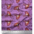 thumbnail image 2 of Soimoi Poly Georgette Fabric Leaves & Rose Floral Decor Fabric Printed Yard 52 Inch Wide, 2 of 3