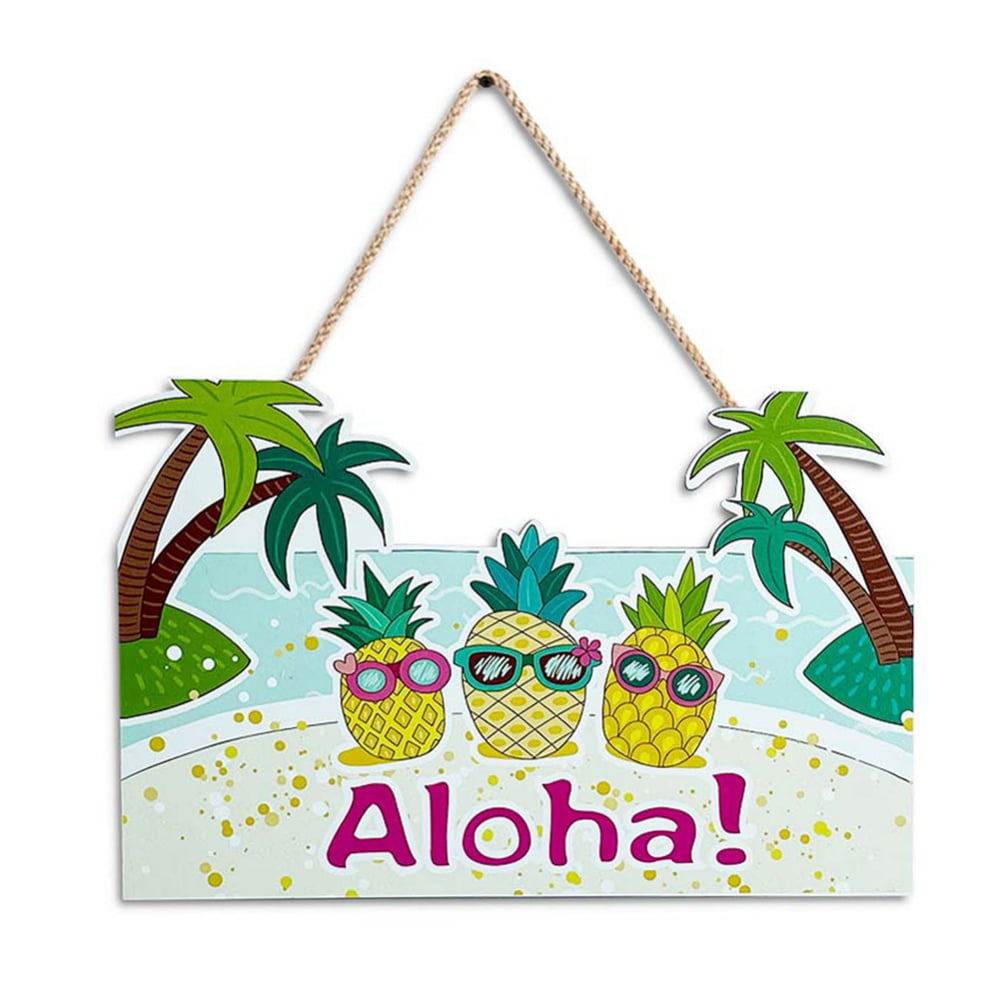 PINEAPPLE Personalize KITCHEN Name SIGN Decor TROPICAL Wall Art Hanger Plaque 