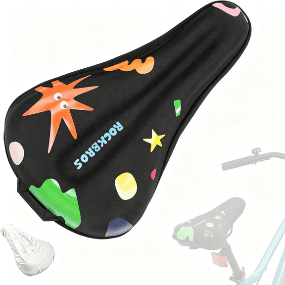 LADYGYM Kids Bike Seat Cushion Cover for Boys & Girls,10"X6" Comfortable Adjustable with Knob,Extra Soft Memory Foam Children Bicycle Saddle Cover for Mountain\/Road Bikes