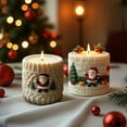 thumbnail image 2 of Knitted Santa Candle Mold Christmas Soy Beeswax Candle Making, 2 of 8