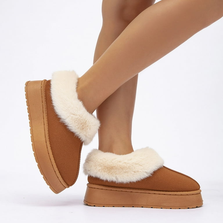 BERANMEY Casual Warm Snow Mini Boots for Women Stylish Cozy Plush