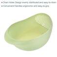thumbnail image 3 of Uxcell Kitchen Rice Washing Bowl with Handle Vegetables Fruit Washing Basket Kitchen Drain Basket-Green+Pink 3Pcs, 3 of 6