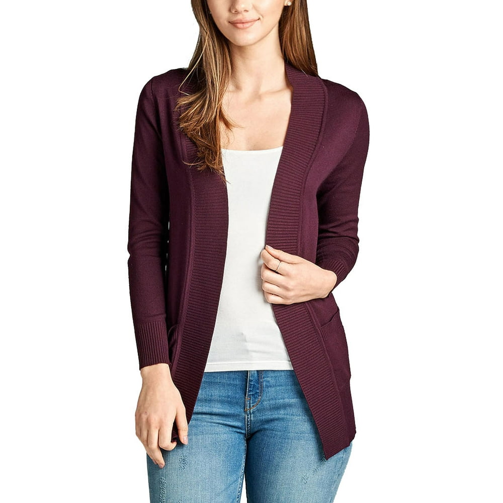 Active Basic Women's Cardigan Long Sleeve Open Front Draped Sweater