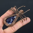 thumbnail image 3 of Natural Sodalite Gemstone Handmade Copper Wire Wrap Spider Pendant 2.56", 3 of 4