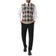 thumbnail image 2 of INSPIRE CHIC Chaleco de Suéter Sin Mangas de Cuello en V de Cuadros Argyle para Hombre L Marrón Claro, 2 of 5