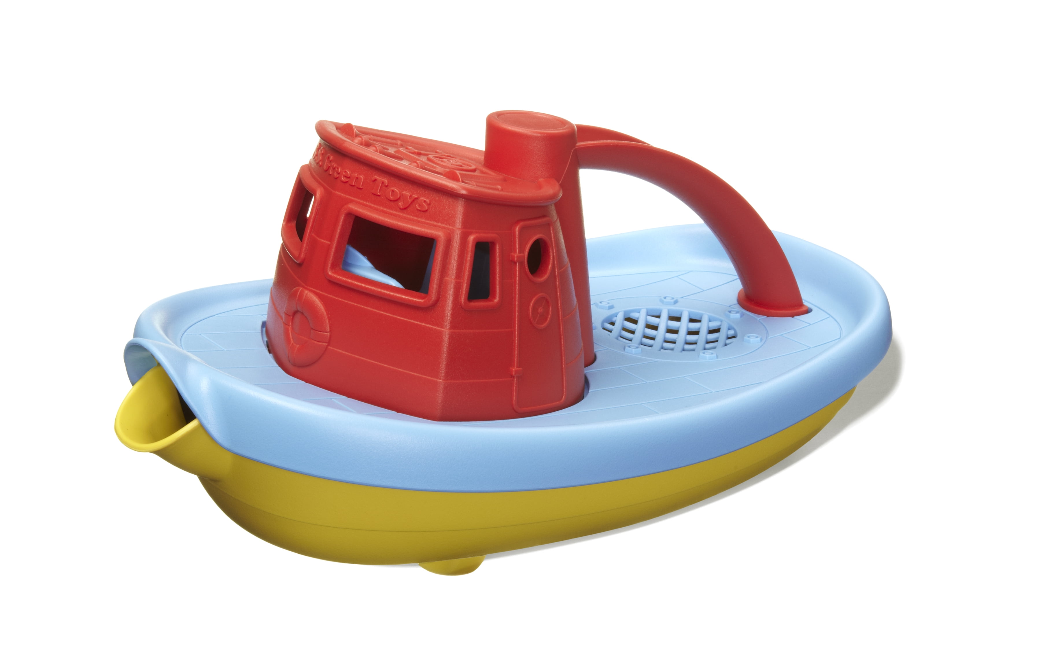 green toys tugboat cleaning