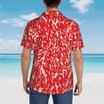 thumbnail image 4 of Fuzoiu Beef Print Hawaiian Shirt for Men, Summer Beach Casual Short Sleeve Button Down Shirts, Men’s Beach Summer Shirts with Pocket,3X-Large, 4 of 7