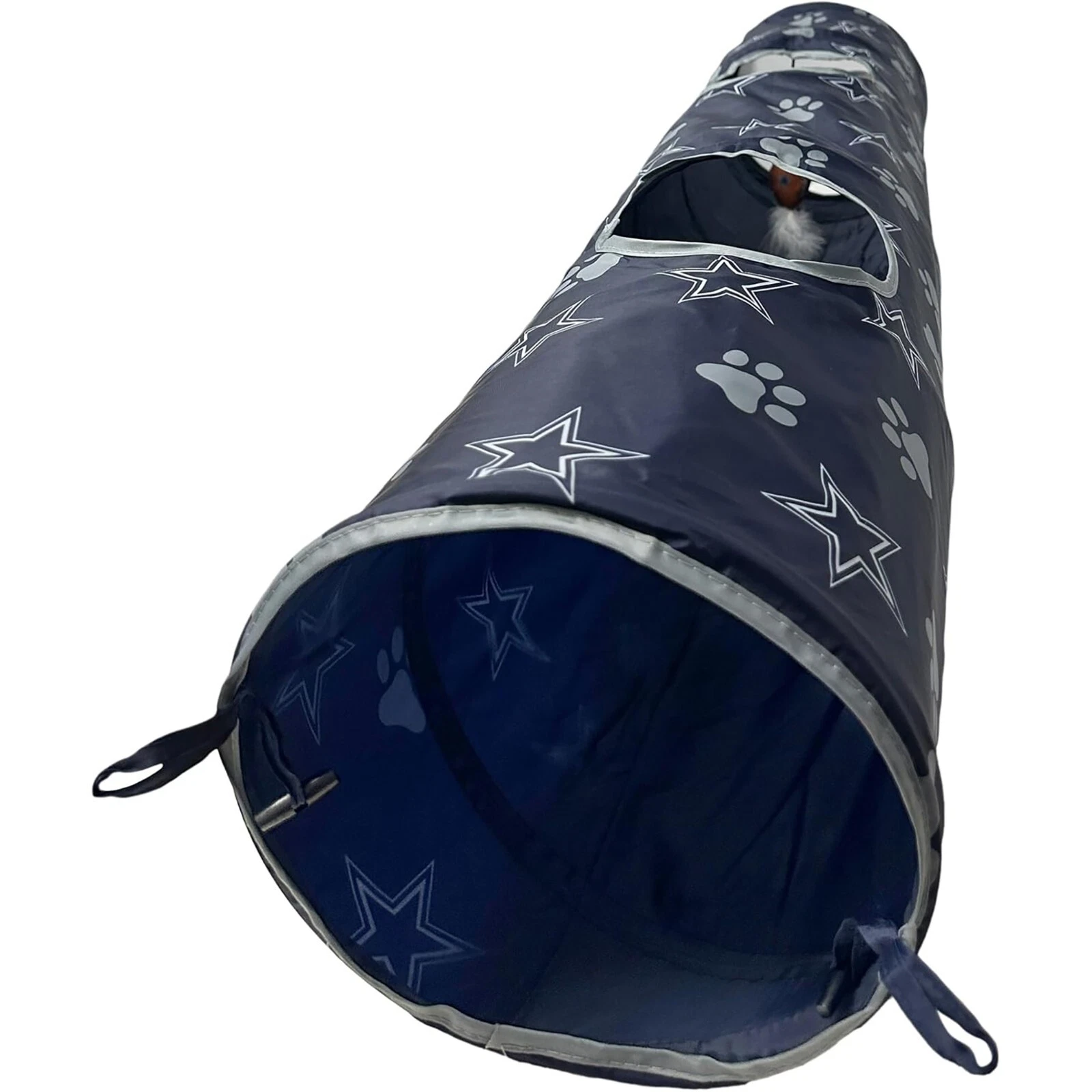 Pets First NFL Cat Tunnel Tube Toy & Plush Football Toy Filled with Catnip