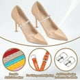 thumbnail image 3 of Uxcell 2 pares de correas para zapatos de tacón alto, correas de tobillo desmontables, reemplazo de cordones, accesorios para zapatos para tacones altos sueltos, pantuflas, sandalias, naranja, 3 of 6