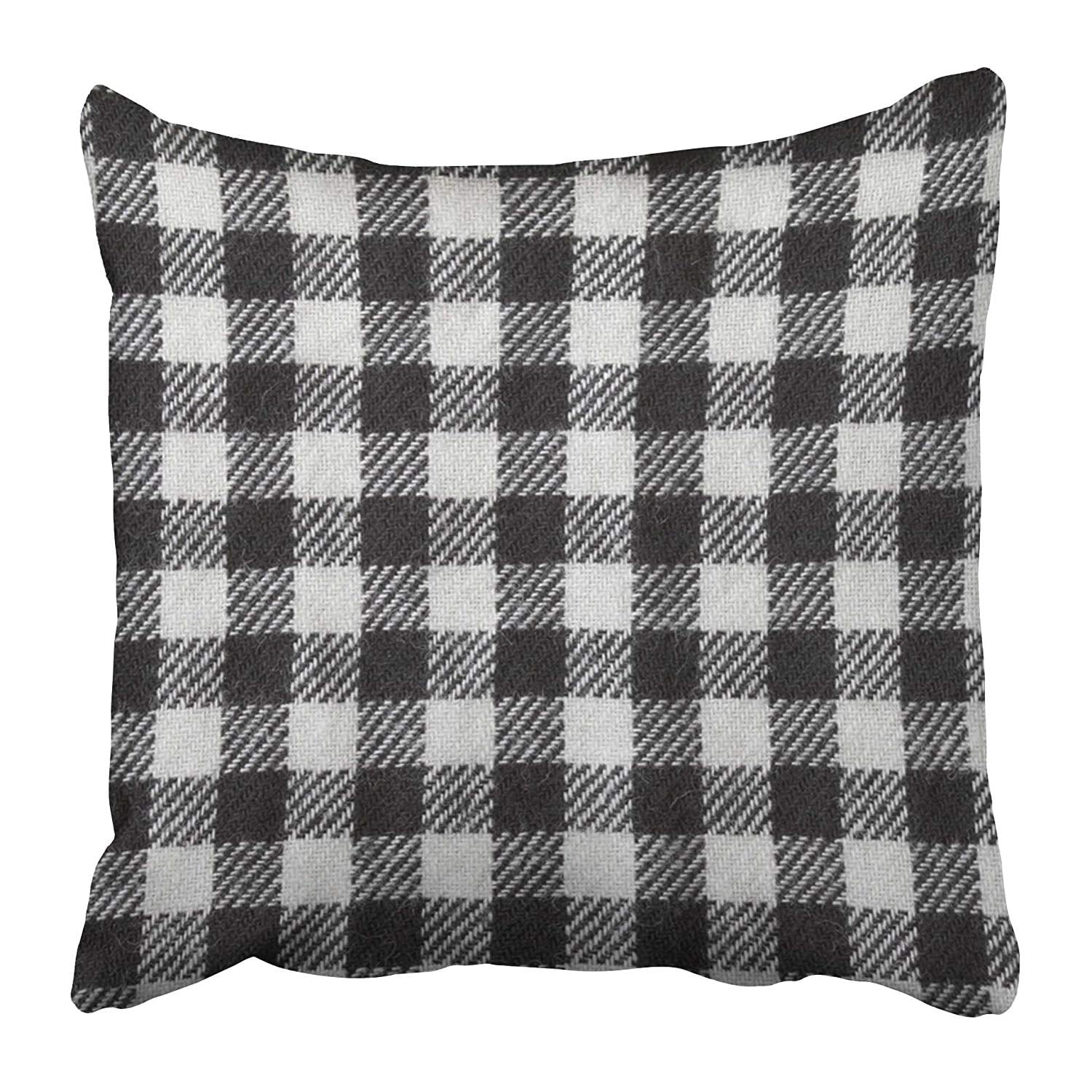 ECCOT Blue Buffalo Black and White Gingham Checked Knitted Pattern