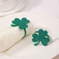 thumbnail image 4 of Hbdhejl Napkin Ring St. Patrick'S Day Napkin Rings Holder Buckle Napkin Holders Ring Metal Rhinestone Napkin Ring For St. Patrick'S Day Wedding Party Table St Patrick' S Day Napkin Ring, 4 of 5