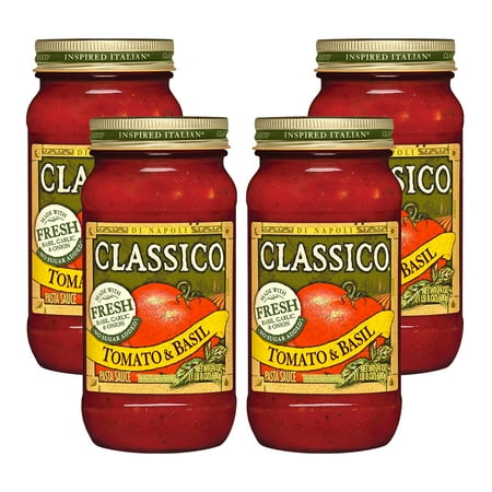 Pesto Pasta Tomatoes - (4 Pack) Classico Tomato and Basil Pasta Sauce, 24 oz Jar