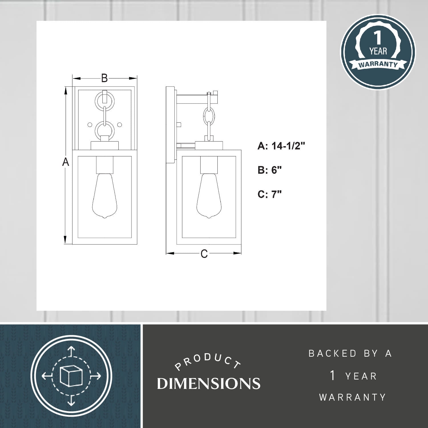 Berkley Metal 1 Light Textured Black Transitional Outdoor Wall Lantern Clear Glass