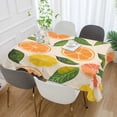 thumbnail image 2 of Yayeee Tablecloths 54" x 54" Rectangle Wrinkle Resistant Party Table Cover, Beige Citrus Leaves, 2 of 8
