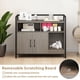 thumbnail image 5 of JJUN Cat Litter Box Enclosure - Cat Washroom Hidden Furniture with Front Entry, Scratcher, 2-Door Storage Cabinet, 2 Compartments, Air Vents, Metal Frame, Wooden Pet Crate House (Oak Gray), 5 of 19