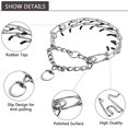 thumbnail image 3 of Uds. (Plata-L) Collar resistente cromado para perros, mascota ajustable, 3 of 5