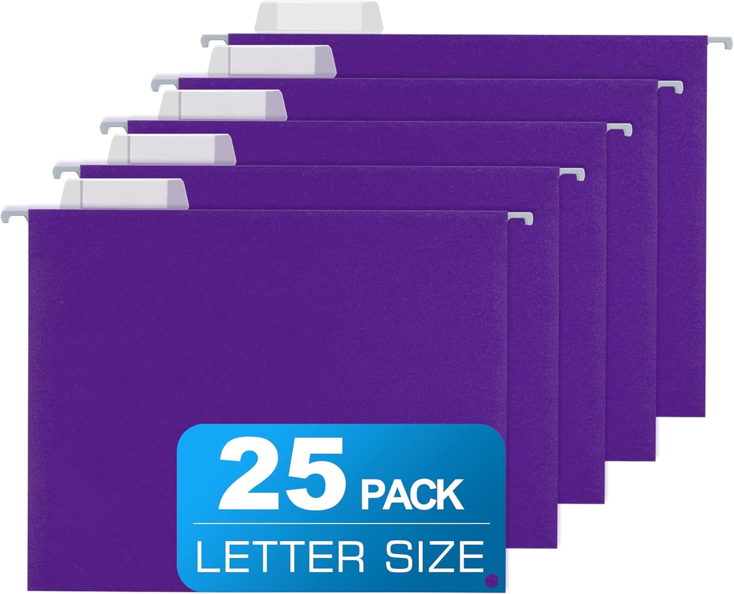 50 Packs Hanging File Folders Black,Letter Size 8.5x11,Hanging File Folders with 1/5-cut Tabs,File Folders for Filing Cabinet,Ideal Office, School Classroom Supplies