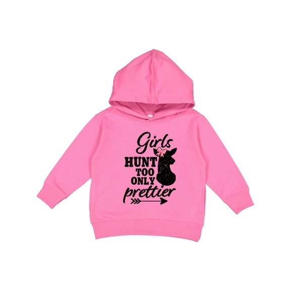 Inktastic Hunting Girls Hunt Too Only Prettier with Doe and Arrow Toddler Hoodie