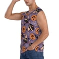 thumbnail image 3 of Balery Vintage Halloween Black Cat Camisetas sin mangas para hombre, absorbe la humedad y protege contra el mal olor.-3X-Large, 3 of 7
