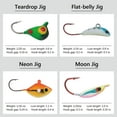 thumbnail image 5 of Bassdash Ice Fishing Lure Kit Glowing Paint Jigs for Winter Ice Jigging Crappie Sunfish Perch Walleye Pike, 5 of 7