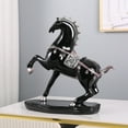 thumbnail image 1 of Horse Statue Resin Material Hand Carved Desktop Decorations Horse Shaped Creatives Ornament Gift For Horse Year 1 Piece, 1 of 7